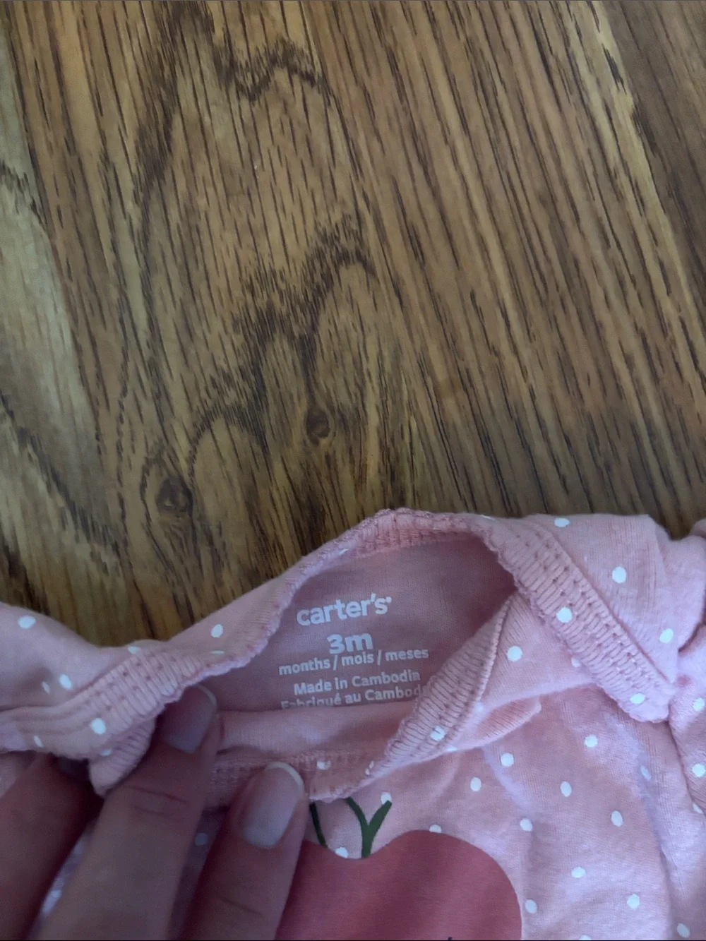 Carter's Pink & Navy Apple and Owl Baby One-Piece Bodysuit Set